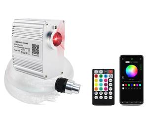Kit d'éclairage « ciel étoilé » à fibre optique,Bluetooth, synchronisation musicale, prise voiture et prise UE, 250 fibres de 0,75 mm de 3M