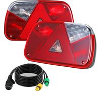 Kit d'éclairage de la remorque, tension 12 V CC, longueur de câble 5,5 m, connecteur 13 pôles, 2 x 6 pôles à baïonnette, 7 fonctions