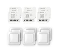 Kit d'éclairage et d'ombrage Bosch Smart Home avec interrupteur mural, 6x commande de lumière / volet roulant II, 6x interrupteur mural pour les acteurs intelligents