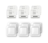 Kit d'éclairage et d'ombrage Bosch Smart Home avec interrupteur mural, 6x variateur, 6x interrupteur mural pour les acteurs intelligents