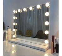 Kit d'éclairage miroir avec 14 ampoules pour coiffeuse, miroir LED Hollywood à intensité variable, éclairage de coiffeuse USB avec