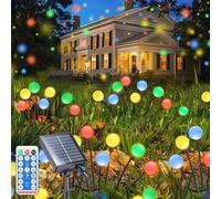 Kit d'éclairage solaire de jardin, 4 pièces, étanche, LED, télécommande