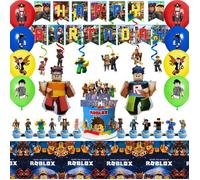 Kit décoration anniversaire - INBOXXARTY - Roblox - Multicolore - Enfant mixte - Contemporain