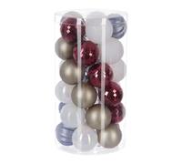 Kit Décoration pour sapin de Noël - 30 Pièces - Or, rouge et blanc