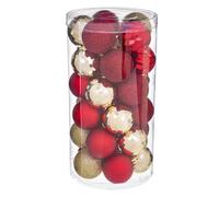 Kit Décoration pour sapin de Noël - 30 Pièces - Rouge et or