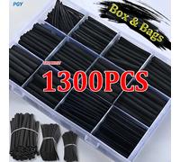 Kit d'emballage thermorétractable, gaine thermorétractable, fil de connexion électrique, gaine d'isolation, 1300/650 291PCS bags Mixed