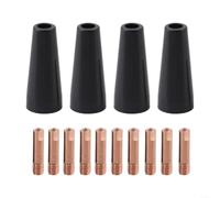 Kit d'embouts de buse de soudage MIG sans gaz avec 4 buses et 5 embouts conducteurs en cuivre de 0,8 mm et 1,0 mm pour 14AK MB14 15AK MB15
