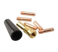 Kit d'embouts de buse en cuivre pour soudeur à noyau de flux électrique MIG120 avec pointes conductrices de 0,6 mm, 0,8 mm, 0,9 mm, 1,0 mm, 1,2 mm pour modèles MB14AK 100L 100HD 125HD (0,8 mm)