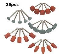 Kit d'embouts de roue de polissage pour pierre de meulage Abrasive, 25 pièces, pour perceuse électrique, outil rotatif, perceuse, meulage, polissage, Mini foret