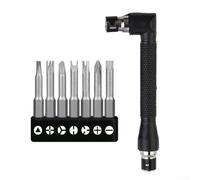 Kit d'embouts de tournevis avec tête plate cruciforme triangulaire Y U trois pointes quatre points et tige hexagonale de 6,35 mm pour une large application (lot de 8 pièces)