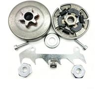 Kit d'embrayage et de tambour de pignon pour tronçonneuse Stihl-MS170 MS180 - Assemblage d'embrayage de rechange avec rondelle de roulement E-Clip engrenages à vis sans fin - 3/8" 6T (A)