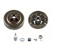 Kit d'embrayage et de tambour de pignon pour tronçonneuse Stihl-MS170 MS180 - Assemblage d'embrayage de rechange avec rondelle de roulement E-Clip engrenages à vis sans fin - 3/8" 6T (C)