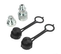 Kit d'embrayage rapide hydraulique joint plat NPT 3/8" jusqu'à 10 000 PSI compatible avec Enerpac C-604 pour parker série 3000 pour cylindre hydraulique cric pompes avec bouchons anti-poussière noir