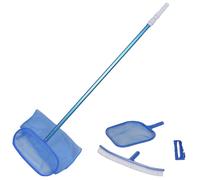 Kit d'entretien pour piscine, perche télescopique, brosse de nettoyage, vert militaire