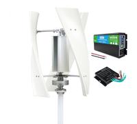 Kit d'éolienne à axe vertical 3000W 12V 24V 48V 220V | avec onduleur/contrôleur, silencieux, facile à assembler, 3 pales, pour systèmes d'éoliennes