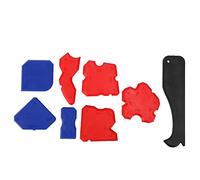 Kit d'épandage de mastic en silicone, ensemble d'outils manuels de 8 pièces pour dissolvant de calfeutrage, application de joints de coulis, grattoir à spatule multi-angle pour la