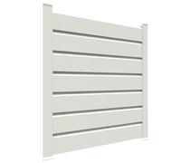 KIT DEPART CLOTURE PVC BLANC Long. 1M50 - idéale pour jardin, balcon et terrasse - coupe-vent - brise vue occultant - Qualité supérieure - Délimitation du jardin.… (Long 1m50 x Haut 1m28)