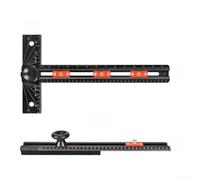 Kit d'équerre de menuisier précis avec angle de butée réglable pour le travail du bois, avec 3 blocs de positionnement et règle en métal (A)