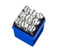 Kit d'estampage en acier au chrome vanadium pour une impression claire des caractères sur cuir métallique avec options numériques et alphabétiques (A)