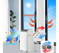 Kit d'étanchéité de fenêtre pour climatiseur portable, installation sans perçage, fermeture éclair, convient aux climatiseurs portables, disponible en différentes tailles, choix idéal pour garder l'in