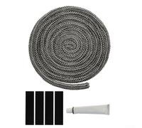 Kit d'étanchéité de rechange pour porte de poêle à bois, matériau en fibre de verre avec haute résistance à la chaleur, non design (10 mm)