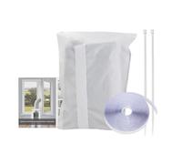 Kit d'étanchéité fenêtre climatiseur | Ensemble bloc isolant avec fermeture éclair pour climatiseur | Kit d'isolation fenêtre climatiseur | Pour salon, maison, appartement, dortoir, atelier, bureau