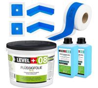 Kit d'étanchéité Feuille liquide 12 kg Ruban d'étanchéité 10mb Primer Douche dans la salle de bain - LEVEL+ SET303