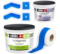 Kit d'étanchéité Feuille liquide 12kg Primaire pour carrelage 4kg Bande d'étanchéité 20mb Douche - LEVEL+ SET338