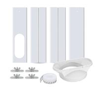 Kit d'étanchéité pour fenêtre 4 pièces, Compatible avec la plupart des climatiseurs Déflecteur d'air, bandes isolantes réglables