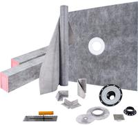 Kit d'étanchéité pour receveur de douche 1219,2x1219,2mm avec orifice d'évacuation central en ABS - protection contre l'eau et les moisissures pour baignoire