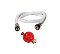 KEMPER - Kit Gaz Propane Complet : Détendeur 37 mbar à Vis et Tuyau Flexible 2m Norme NF - Connexion Sécurisée pour Bouteille 13kg, Gazinière, Plancha et Barbecue Extérieur
