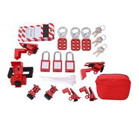 Kit D'étiquetage de Consignation électrique Loto Tag Hasp Cadenas Disjoncteur Dispositif de Verrouillage Sac de Rangement Résistant à la Corrosion Hautes Températures pour Usage Industriel