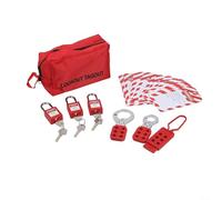 Kit d'étiquetage de verrouillage avec cadenas de sécurité, moraillon et étiquettes LOTO, pour isolation de vannes électriques, fournitures de verrouillage de groupe industriel, pour l'entretien des