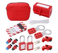 Kit D'étiquetage de Verrouillage de Disjoncteur électrique, Cadenas de sécurité Loto Tag Hasps Set Moraillons Pince Moyenne sur Ensemble de Verrouillage de Disjoncteur pour
