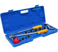 Kit d'évasement de tubes - Avec coupe-tube CT-312 - 10–28 mm - 7 têtes d'évasement - Manuel - Acier - Bleu