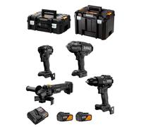 Kit DeWALT DCK4222MM2T McLaren WorkShop (DCD86M + DCF86M + DCF99M + DCG45M + 2 batteries 4,0 Ah + DCB1104 + TSTAK II + TSTAK VI)