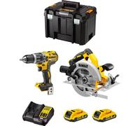 Kit DeWALT DWK203 (DCD796 + DCS570 + 2 x 2.0 Ah + DCB107 + TSTAK VI)