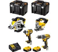 Kit DeWALT DWK402 (DCD796 + DCF887 + DCS331 + DCS391 + 2 x 5.0 Ah + DCB115 + 2 x TSTAK VI)