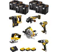 Kit DeWALT DWK601T (DCD996 + DCH273 + DCG405 + DCF887 + DCS334 + DCS570 + 3 x 5.0 Ah + DCB115 + 4 x TSTAK VI)