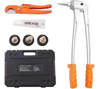 Kit d'expandeurs Pex – Expandeur pratique avec 3 matrices et coupe-tube – Épaisseur de paroi : 0,5–2 mm – 1/2", 3/4", 1"