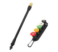 Kit d'extension de nettoyeur haute pression 6,35 mm Raccord rapide en laiton pour adaptateur Karcher Haute pression Outil de nettoyage de gouttière de toit Allée Lavage 38 cm