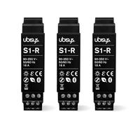 Kit d'extension « Interrupteur R 3 » | 3 actionneurs de commutation ubisys Zigbee/Bluetooth S1-R (Series 2) : commutation jusqu'à 16 A | Zigbee direct | également contrôlable sans passerelle | Relais