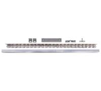 Kit d'extension Kerbl 1 m pour fixation pour rideau à bandes à coulissement latéral, acier inoxydable, aluminium, longueur réglable, pour rideaux en PVC