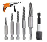 Kit d'extracteur de boulons endommagés, 6 pièces, design facile à enlever, ensemble d'outils d'extraction complet d'écrous, en acier trempé pour mécaniciens, propriétaires de maisons
