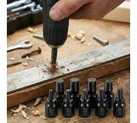 Kit d'extracteur de vis en alliage d'acier endommagé - Lot de 10/20 forets en métal facile à retirer - Extracteur de vis multi-cannelures pour boulons et goujons