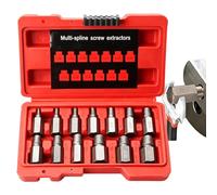 Kit d'extracteurs de vis abîmées Dévisseur multispline robuste à extraction | Kit d'extraction de boulons pour réparation auto, mécanicien, adultes, lui, papa, mari, écrou, goujon,