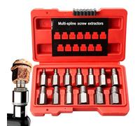 Kit d'extracteurs de vis abîmées Dévisseur multispline robuste à extraction | Outil extracteur de vis abîmée pour hommes papa mari lui mécanicien auto garage atelier camion écrou goujon