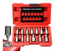 Kit d'extracteurs de vis abîmées outil dévisseur multi-cannelures | Kit d'extraction de boulons pour hommes papa mari lui mécanicien auto garage atelier camion écrou goujon