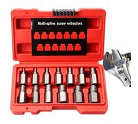 Kit d'extracteurs de vis Dévisseur inoxydable multiprises à extraction | Kit de préhension pour vis faussée pour hommes papa mari lui mécanicien auto garage atelier camion écrou goujon