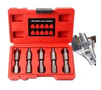 Kit d'extracteurs de vis Dévisseur multispline robuste à extraction facile | Kit d'extraction de boulons pour hommes papa mari lui mécanicien auto garage atelier camion écrou goujon